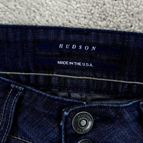 Hudson Jeans Womens 26 Blue Stretch Boot Cut Bell Bottom Skinny Flap Pockets - Picture 6 of 10